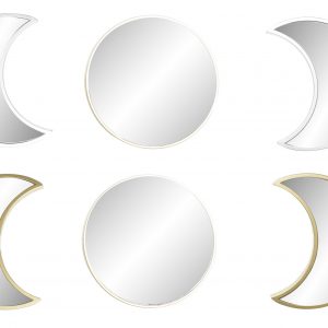 Espejos fase lunar en dorado y plata