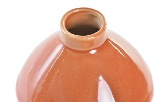 jarrón de porcelana en color terracota de estilo nórdico