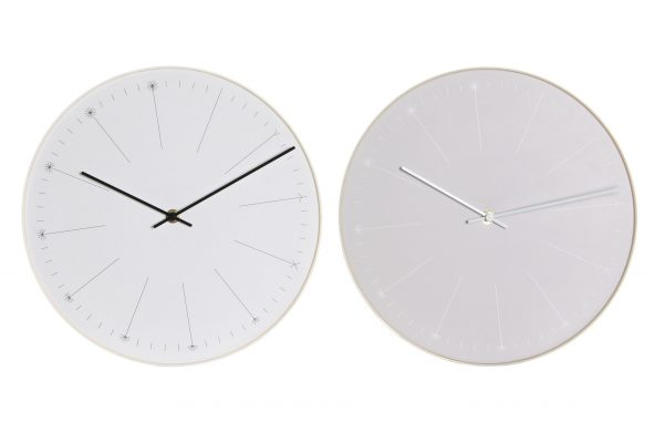 Reloj de estilo nordico con color blanco y gris