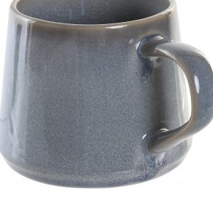 Taza de gres con degradado en color azul oscuro y marron grisaceo