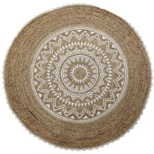 Las alfombras de yute redondas mandala son una opción natural y ecológica para decorar cualquier espacio de su hogar. El yute es una fibra vegetal resistente y duradera, con un aspecto rústico y natural.