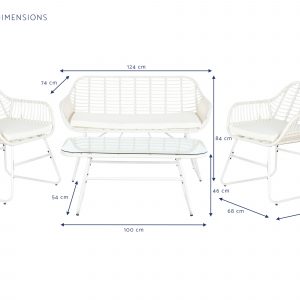 Transforma tu espacio al aire libre con nuestro sofá de ratán sintético resistente a la intemperie. Elegancia y comodidad combinadas para una experiencia
